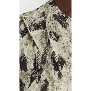 NWT Rag & Bone Snake Print Poppy Draped Mini Dress